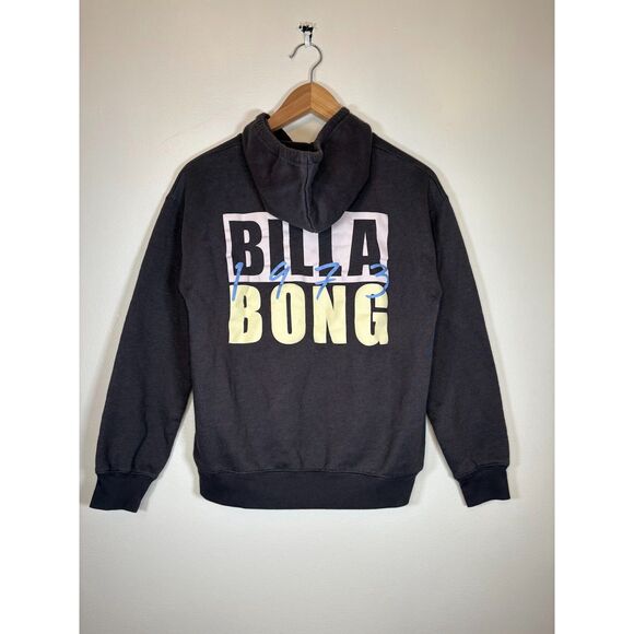 Billabong Gray Fleece Graphic Fleece Hoodie Size Small - Picture 1 of 4